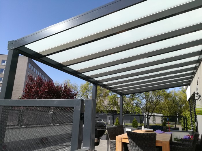 Pergola antracit RAL 7016 300 x 400 cm provedení DELUXE