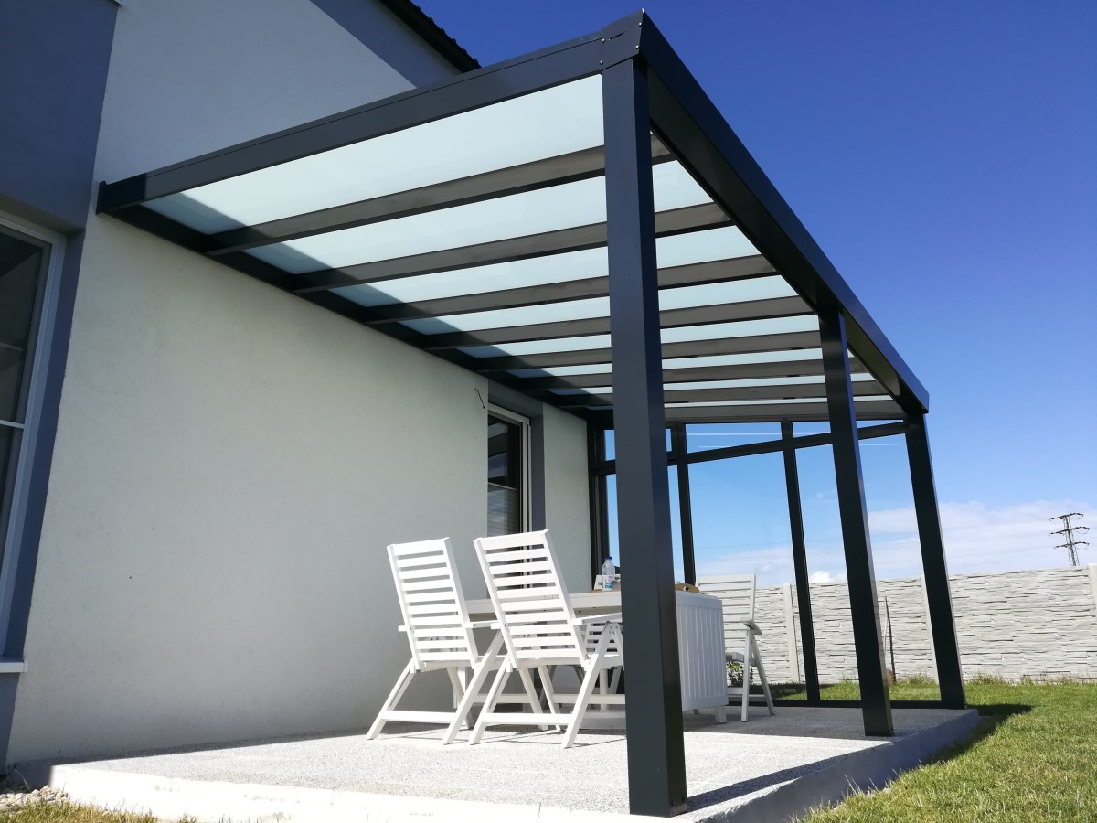 Pergola antracit RAL 7016 400 x 400 cm provedení DELUXE