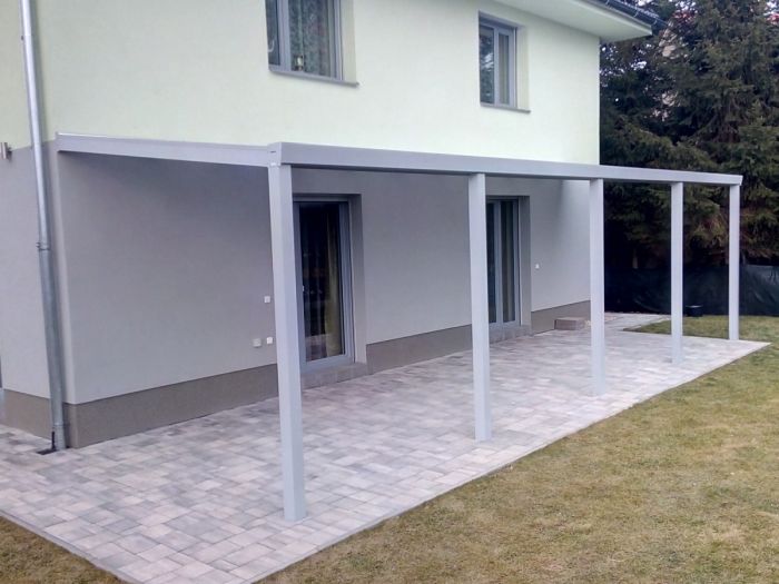 Pergola stříbrná RAL 9006 600 x 400 cm provedení PROFI